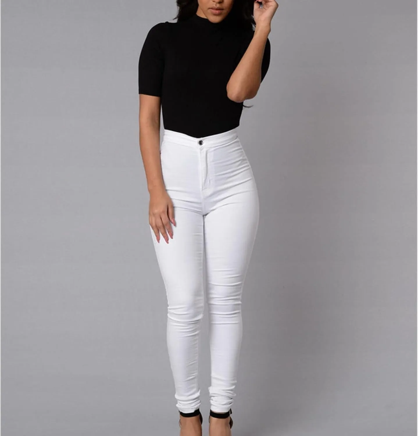 Women's High Waist Skinny Jeans Butt Lift Sexy Fit Stretch Denim Pants Pull-on Stretch Slimming Pencil Jeans