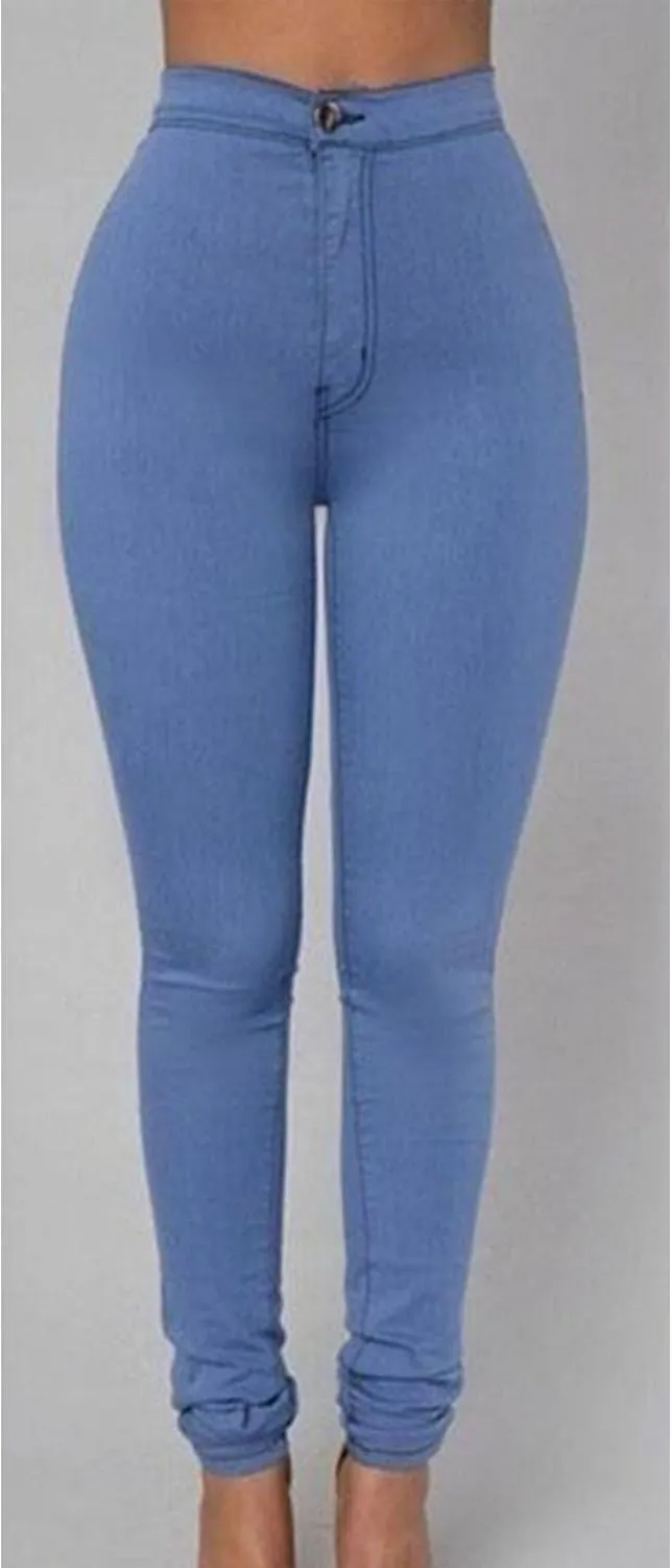 Women's High Waist Skinny Jeans Butt Lift Sexy Fit Stretch Denim Pants Pull-on Stretch Slimming Pencil Jeans