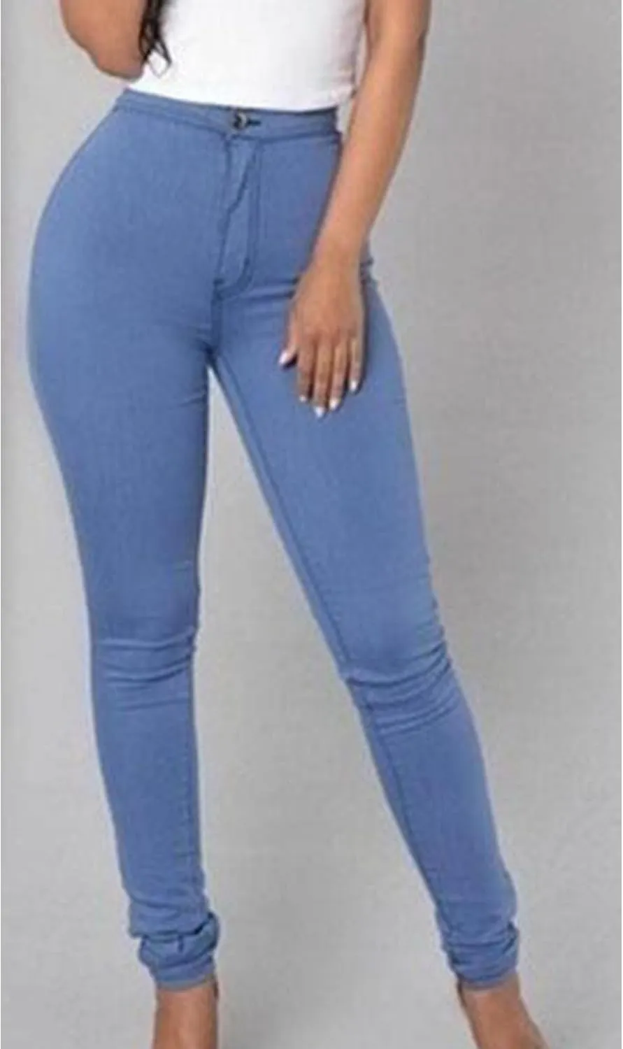 Women's High Waist Skinny Jeans Butt Lift Sexy Fit Stretch Denim Pants Pull-on Stretch Slimming Pencil Jeans