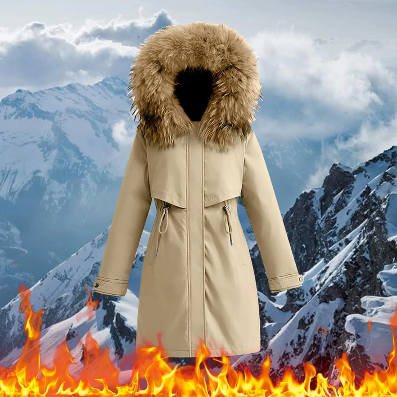Womens Long Puffer Coat Packable Down Jacket Lightweight Parkas Jacket Maxi Zip Up Warm Hooded Quilted Coat