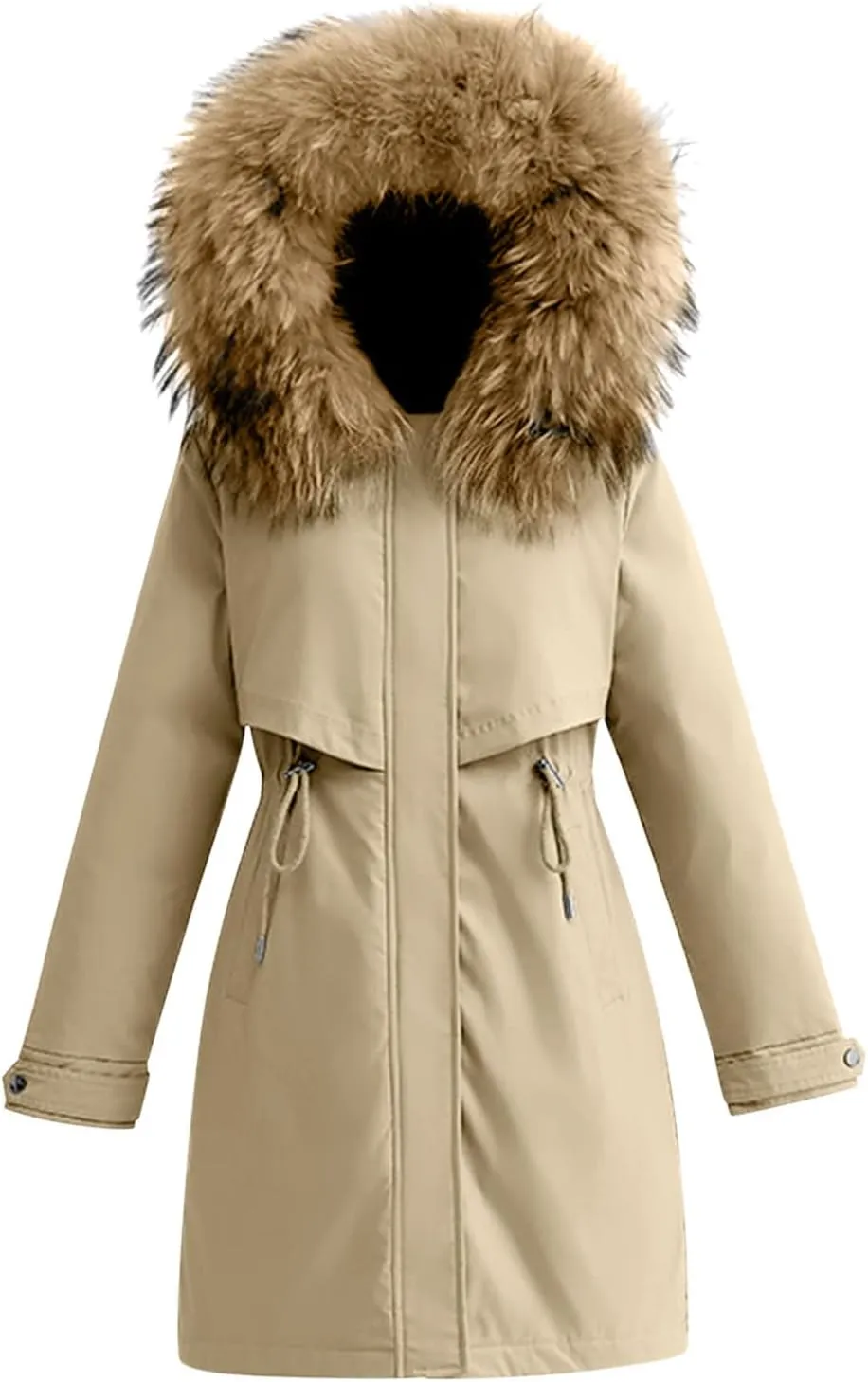 Womens Long Puffer Coat Packable Down Jacket Lightweight Parkas Jacket Maxi Zip Up Warm Hooded Quilted Coat