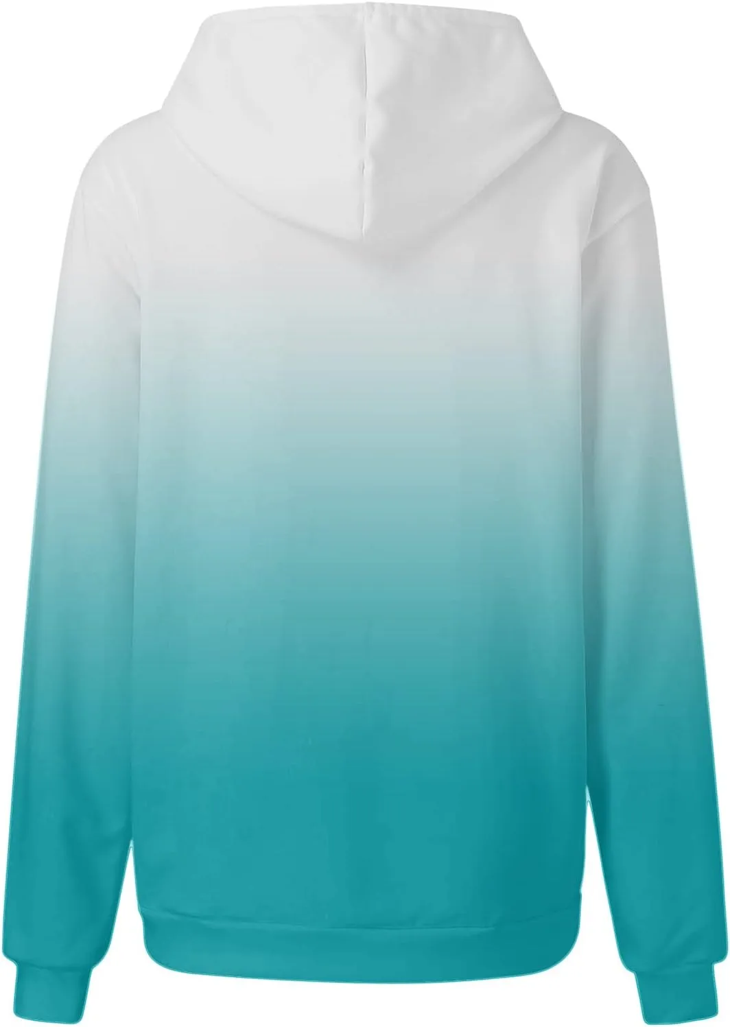 Womens Oversized Pullover Hoodie Tie Dye Gradient Color Hooded Sweatshirts Fall Casual Tunic Tops with Pocket