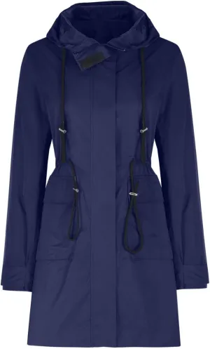 Women's Plus Size Hooded Jackets Lightweight Anorak Drawstring Utility Jacket with Pockets Outdoor Trench Coats
