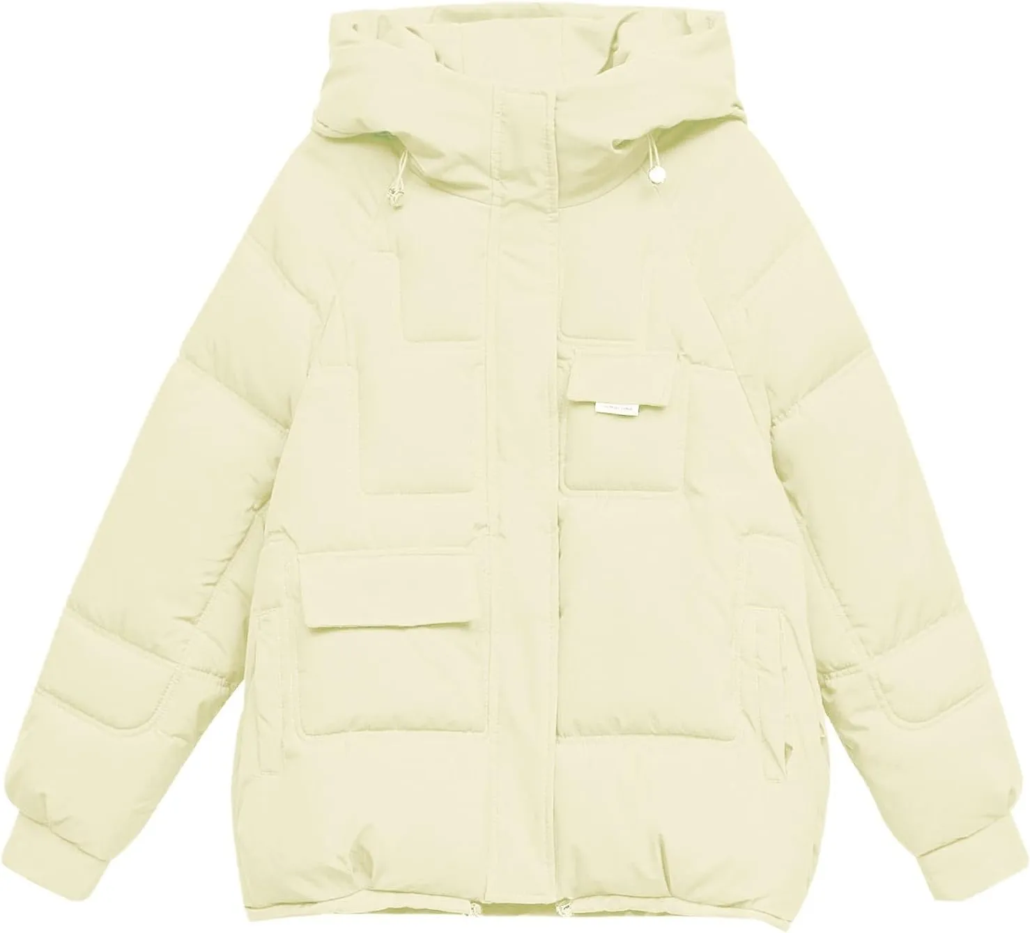 Women's Puffer Jacket Packable Quilted Light Down Jacket Oversized Short Bubble Coat Waterproof Jacket With Hood