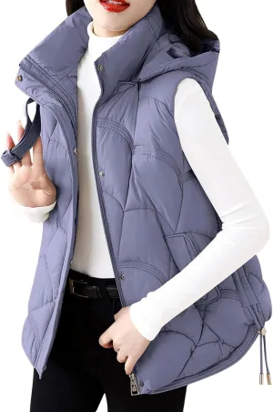 Women's Puffer Jacket Packable Quilted Lightweight Down Parka Plus Size Short Bubble Coat Light Winter Hooded Coat