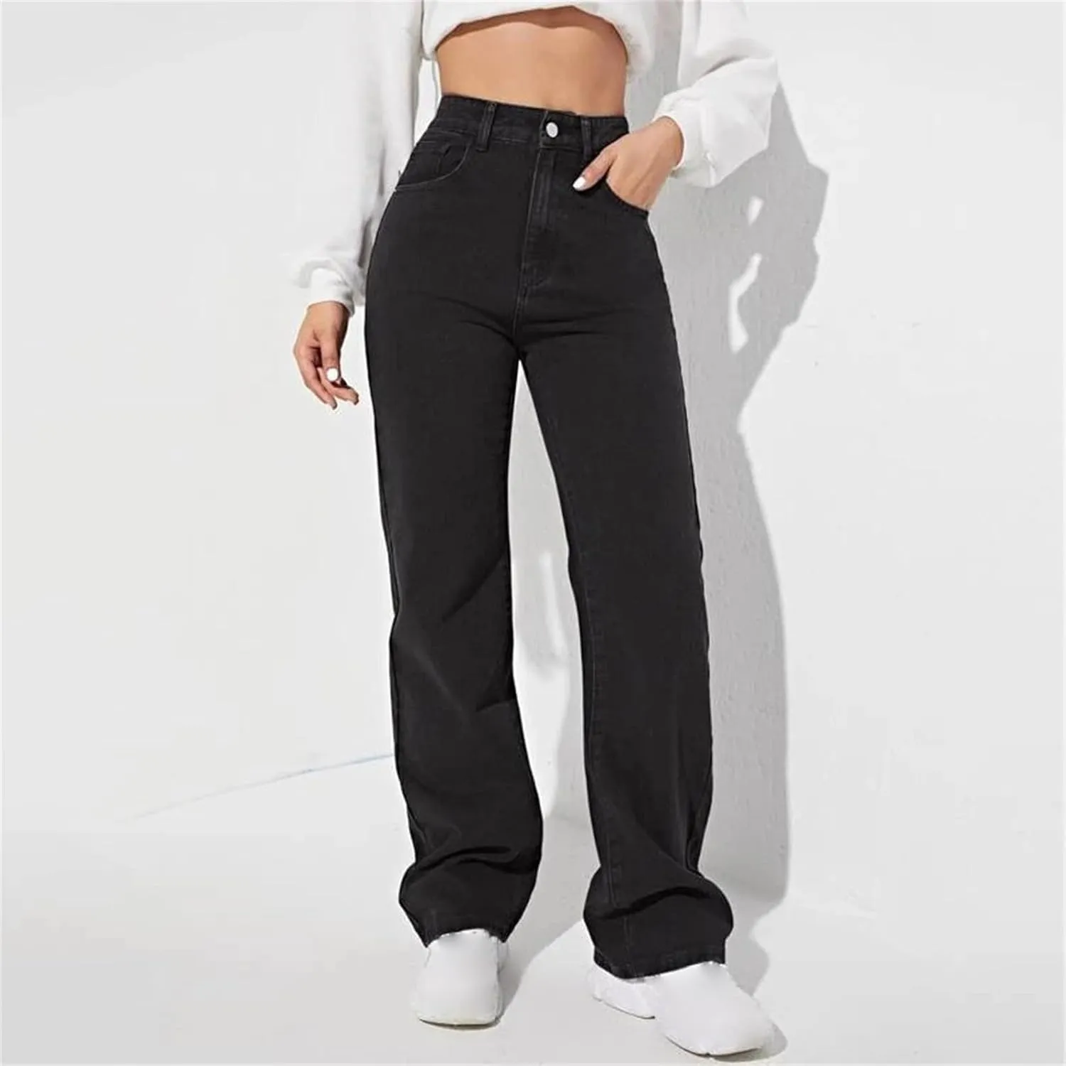 Womens Rise Stretch Boot Cut Jeans Fitting High Waisted Jeans Jeans Womans Woman's Jeans Jean