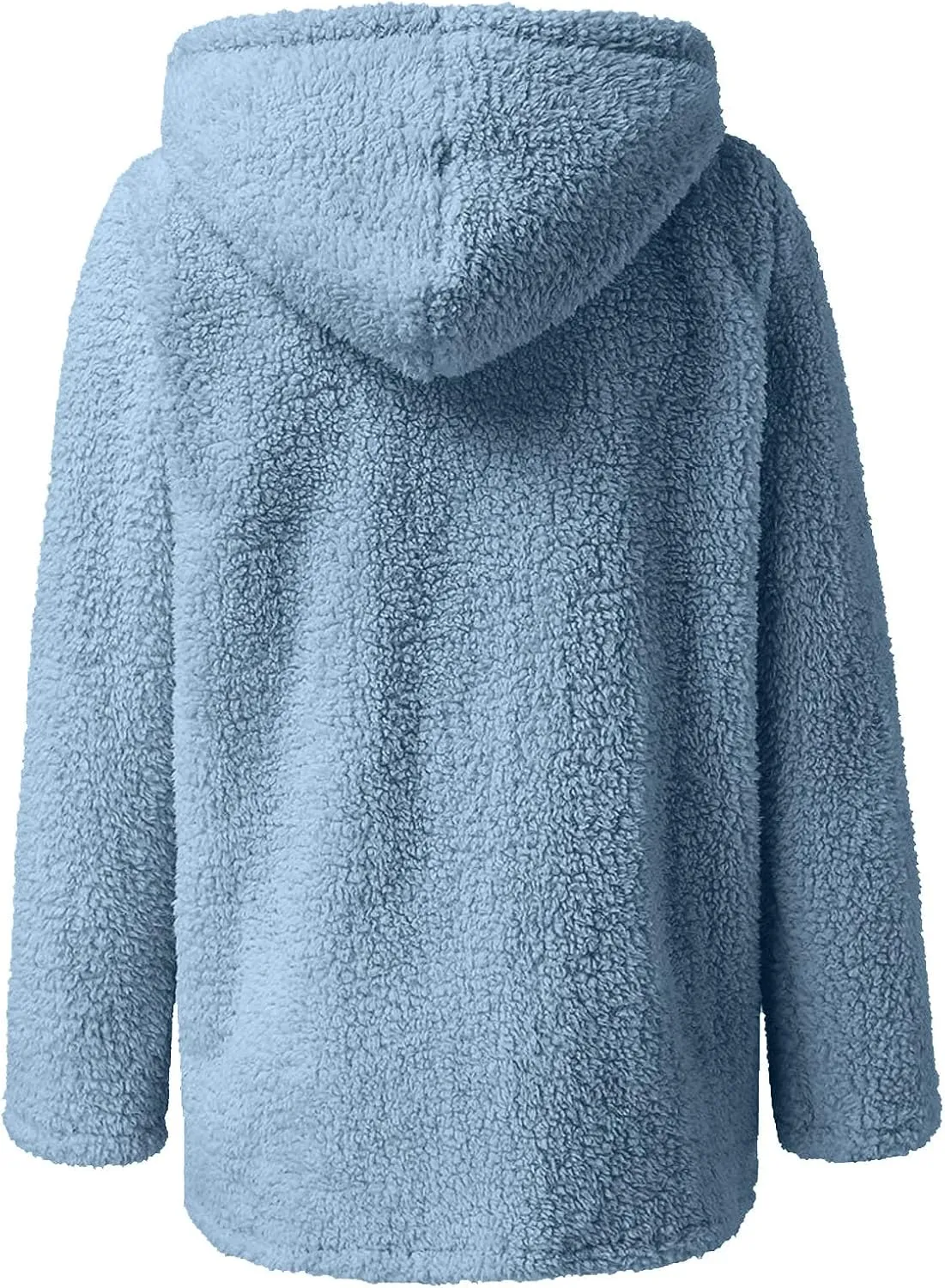 Womens Warm Coats 2025 Winter Fleece Teddy Sherpa Jacket Trendy Full Zip Up Hoodies with Pockets Soft Outerwear