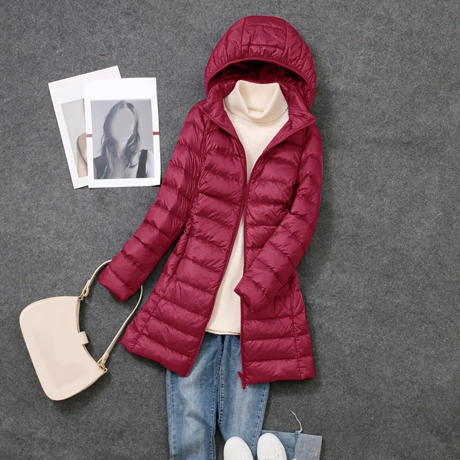 Women's Winter Windproof Warm Waterproof Down Coats Thicken Hooded fashions Puffer Jacket