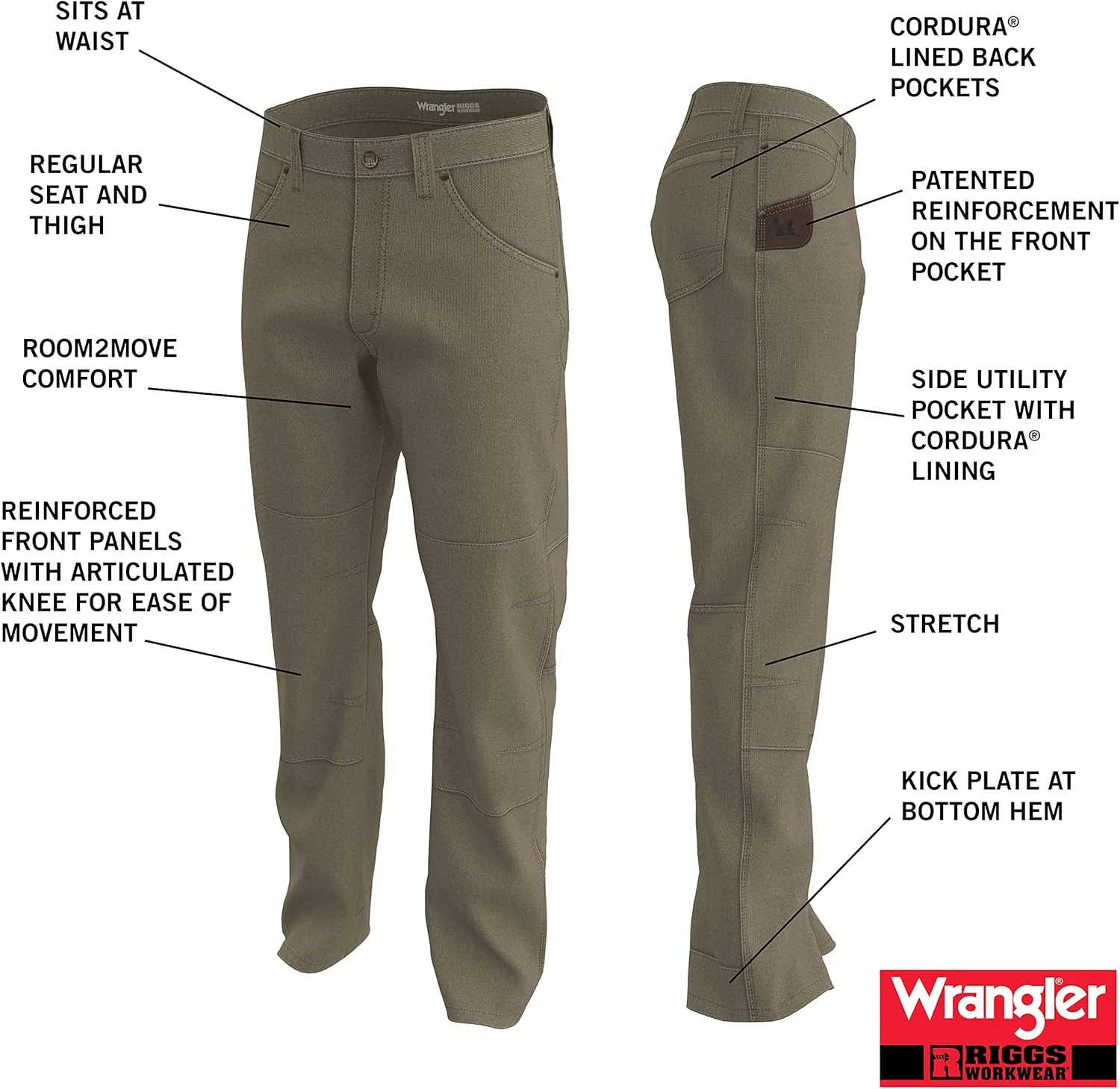 Wrangler Men's Straight Leg Utility Pant