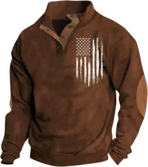 Ymosrh Men's Sweatshirt Henley Tops Long Sleeve Casual Lightweight Button Up Sweatshirts Pullovers Men, S-3XL