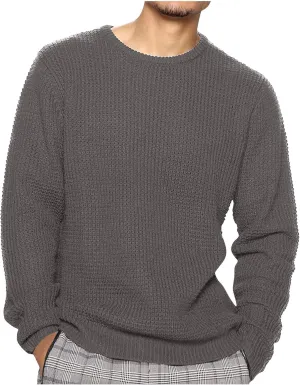 Ymosrh Men's Sweatshirts New Round Neck Solid Color Loose Pullover Sweater Youth Fashion Casual Top Sweatshirt, XL-3XL