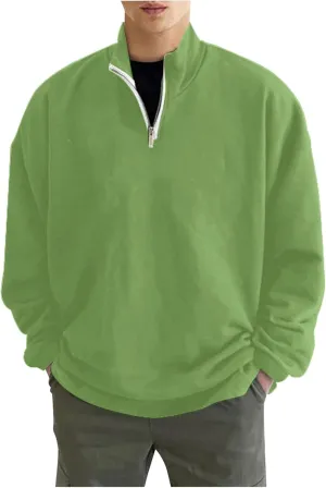Ymosrh Men's Sweatshirts Solid Hoodies Fashion Long Sleeve Hooded Sweatshirts Pullover Trendy Hoodie with Zipper
